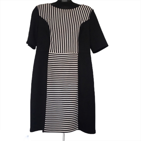 Ricki's Dresses & Skirts - Ricki's Black White Striped Short Sleeve Dress XL